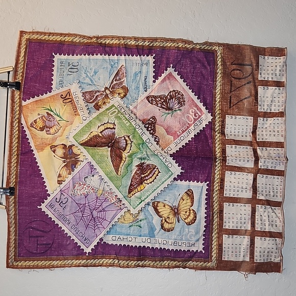 1977 Bitterfly Stamp Calendar Fabric Square - Picture 11 of 13